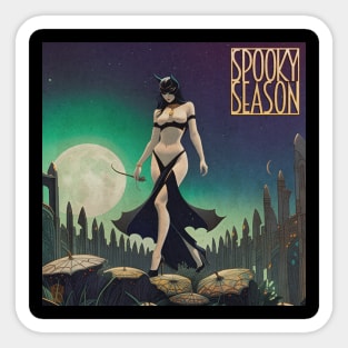 Halloween Spooky Season Mad Hattie Pulp Cover Sticker